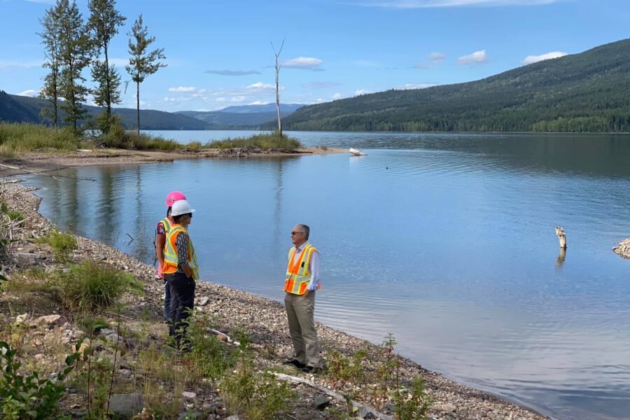 Site tour of Quesnel lake